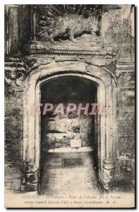 Postcard Old Chateau Amboise Gate of the Old Jeu de Paume against which Charl...