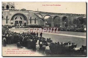 Old Postcard The High Lourdes Praesens the blessing of the Holy Sacrament to ...