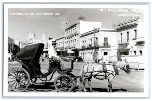 c1950's Carriages In Use Since 1900 Guadalajara Mexico RPPC Photo Postcard