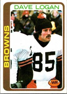 1978 Topps Football Card Dave Logan Cleveland Browns sk7106