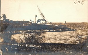 RPPC Hospital Point, Beverly MA c1906 Undivided Back Vintage Postcard Q40