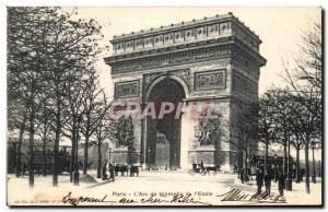 Paris Old Postcard Triumphal Arch of & # 39etoile