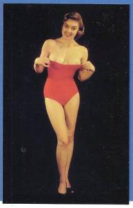 Semi Nude Risque Classic Pin-ups # 296 Postcard