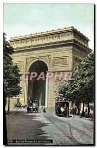 Old Postcard Paris Arc de Triomphe Etoile