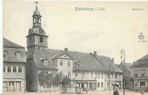 Germany Postcard - Blankenburg i Thur - Marktplatz   A6555