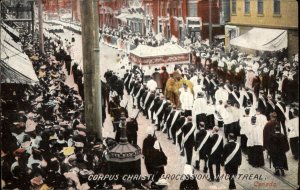 Montreal Quebec Corpus Christi Procession c1910 Postcard