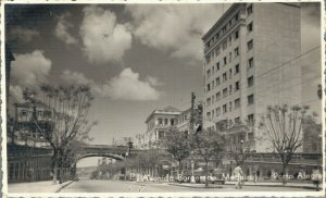 Brazil Avenida Borges de Medeiros Porto Alegre Vintage RPPC 07.27 