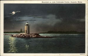 Augusta Maine ME Lighthouse c1930s-40s Postcard