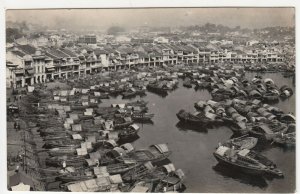 Singapore; Harbour RP PPC, Unused, c 1930's, Showing Vast No Of Small Boats