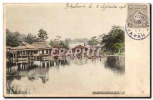 Old Postcard Japan Japan Nippon Restaurant in park of Hikone Yokohama