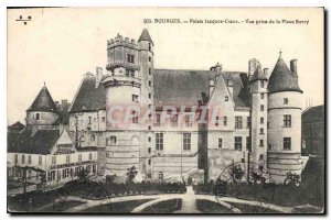 Old Postcard Bourges Palais Jacques View from the Square Berry