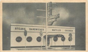 Postcard  1950s Oklahoma Elk City Campbell's Steak House Route 66 OK24-4712