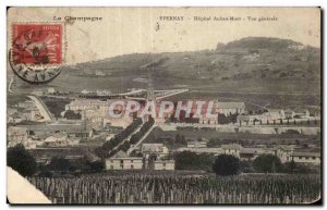 Old Postcard Epernay Champagne Hospital Auban Moet General view