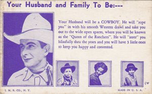 Your Husband To Be Will Be A Cowboy