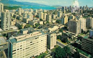 Canada West End Apartments and Harbour Vancouver Vintage Postcard 07.74 