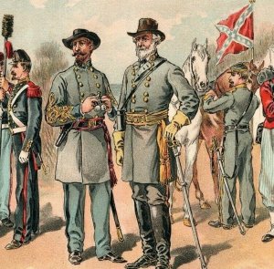 1880s General Lee Cavalry Confederate Uniforms Horses Fab! #5C