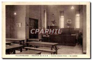 Villeurbanne Old Postcard Platoon Barracks EOR Jeanne d & # 39arc Canteen