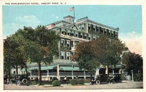 Vintage Postcard 1920's View of The Marlborough Hotel Asbury Park New Jersey NJ