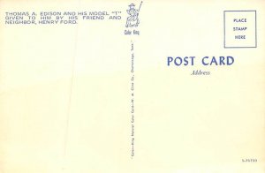 Thomas A Edison and his Model T Given to him by his friend Henry Ford Auto Re...