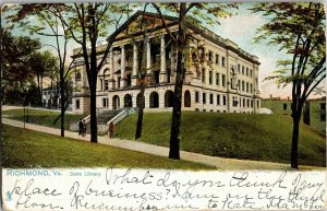 Tucks 2396 Richmond VA State Library c1907 UDB Vintage Postcard A35