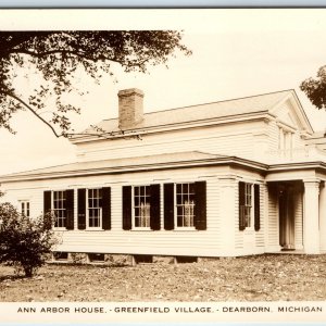 c1940s Dearborn, MI RPPC Ann Arbor House Greenfield Village Real Photo Card A219