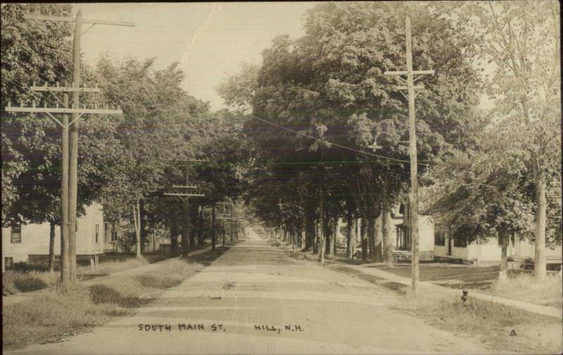 Hill NH South Main St. c1910 Real Photo Postcard