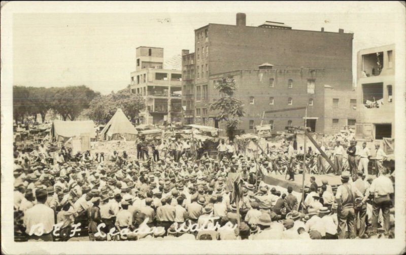 Social History Bonus Army BEF Camp Washington DC 1932 RPPC Pay WWI Vets #2