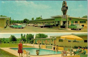 Canton MS Mississippi BILL WILL MOTEL~RESTAURANT Hwy 51 & I-55 Roadside Postcard