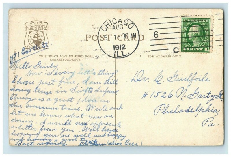 C 1910 East Board Walk. White City. Chicago Postcard F80