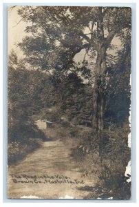 The Road In The Vale Brown Co. Nashville Indiana IN RPPC Photo Vintage Postcard 