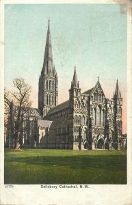 Postcard Europe UK England Salisbury cathedral 1906