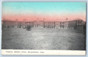 1910 Marshalltown Iowa Postcard Hospital Soldiers Home Building Exterior View