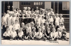 RPPC Michigan School Class Photo  by C.T. Benham of Detroit Postcard A22