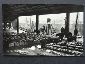 Scotland ABERDEEN The Fish Market & Steam Trawlers - Old RP Postcard by J.Salmon