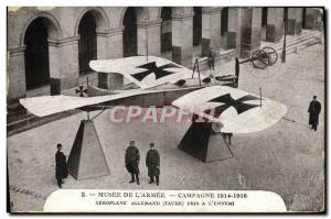 Old Postcard Militaria Paris Musee de l & # 39armee Airplane German Taube has...