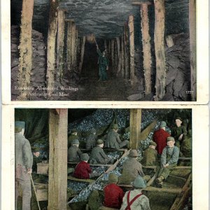 x8 View c1910s Anthracite Coal Mine Occupational Men Print Parts From Folder M28