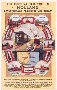 The Most Varied Trip In HOLLAND Amsterdam Marken Volendam Circular Tour Postcard