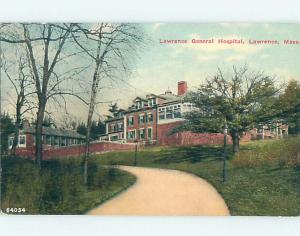 Unused Divided Back HOSPITAL SCENE Lawrence Massachusetts MA J9801