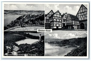 North Rhine-Westphalia Germany Postcard Multiview of Wetter Ruhr Places 1960