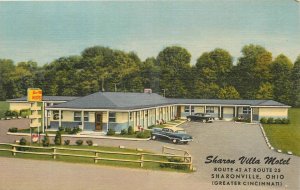 1950s Sharonville Ohio Sharron Villa Motel  Occupation Teich Postcard 26-206