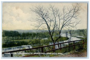 Scenic View From President's Residence Iowa City, Iowa IA Vintage Postcard 