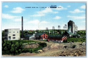 c1960's View Of Ahmeek Mine No. 3 And No. 4 Laurium Michigan MI Vintage Postcard