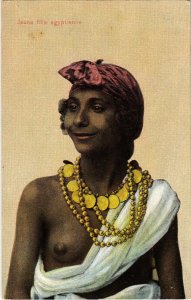 PC CPA ETHNIC NUDE FEMALE, JEUNE FILLE EGYPTIENNE, VINTAGE POSTCARD (b10363)