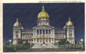 Des Moines, Iowa, Ia, USA State Capitol 1945 postal used 1945