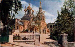 Ukraine Crimea Yalta Cathedral Vintage Postcard C021