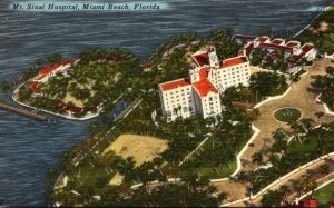 Florida Miami Beach Aerial View Mount Sinai Hospital 1953