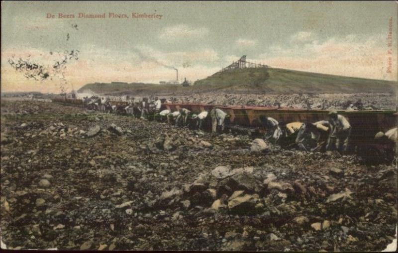 Kimberley South Africa De Beers Diamond Floors Slave Labor? Postcard 1906