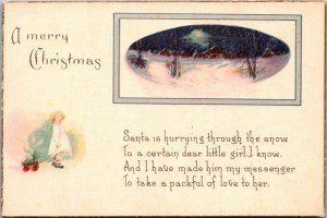 Merry Christmas With Winter Scene