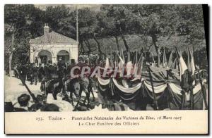 Old Postcard Toulon national Funerals of victims of Jena's funeral chariot of...