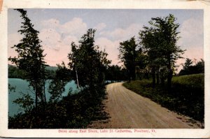 Vermont Poultney Lake St Catherine Drive Along East Shore 1923